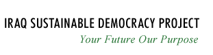 Iraq Sustainable Democracy Project - Your Future Our Purpose