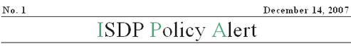 ISDP POLICY ALERT